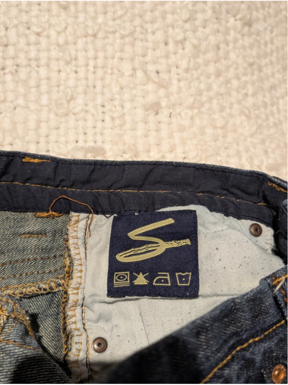 700 - Seven7 Y2K Dark Wash Bootcut Jeans Contrast Stitch 28/29 - Picture 10 of 13